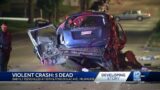 Five people killed in crash, two drivers arrested