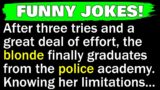 Funny Joke Of The Day – A Blonde Finally Graduates From The Police Academy
