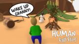 GRANNY AND BALDI STRANDED ON TINY ISLAND in HUMAN FALL FLAT