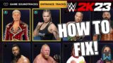 How to FIX CODY RHODES & RONDA ROUSEY THEMES NOT SHOWING (Step-By-Step) – WWE 2K23 Mods