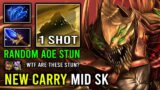 How to Solo Mid Sand King in 7.33 with AoE Random Stun New Aghanim Rework Dota 2