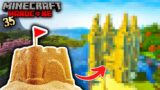 I built a MASSIVE SAND CASTLE in Minecraft Hardcore