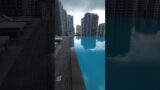 Infinity pool on 15th floor of W hotel Downtown Miami