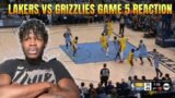 JA TO THE RESCUE ! #7 LAKERS at #2 GRIZZLIES | FULL GAME 5 HIGHLIGHTS | April 26, 2023 REACTION