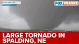 Large Wedge Tornado Captured Near Spalding, Nebraska