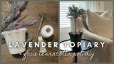 Lavender Topiary & faux terracotta pot DIY | Home Decor