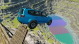 Leap Of Death Car Jumps & Falls Into Colored Water – BeamNG.Drive | CrazyGameo