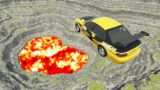 Leap of Death Cars Jumps & Falls into Lava #152 | BeamNG drive