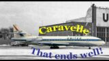 Less than 5 minute History of the AeroClassics United Airlines Caravelle Mk VI in 'jet Age" livery
