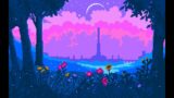 Lofi Chill Therapeutic Beats | Peak of The City – Crescent Moon Looking Over – Flowers Nearby
