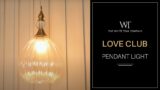 Love Club (Gold) Pendant Light | White Teak