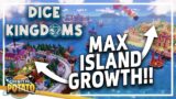 MAXIMUM Build Islands!! (HUGE GAME!) – Dice Kingdoms – Resource Management Combat City Builder
