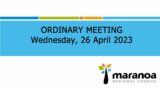 Maranoa Regional Council – Ordinary Meeting 26 April 2023