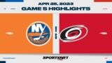 NHL Game 5 Highlights | Islanders vs. Hurricanes – April 25, 2023