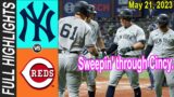 New York Yankees vs Cincinnati Reds FULL Game Highlights May 21, 2023 | MLB Highlights 2023