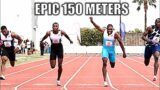 Noah Lyles VS. Erriyon Knighton || 2023 Adidas Games Men's 150 Meter Dash
