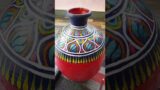 Painting on terracotta pot with acrylic colors #please like share subscribe and comment #short