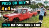 Pass or Buy?! GIVE AWAY TRUCK?? King Cab 4×4 Datsun!