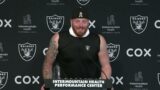 Raiders DL Maxx Crosby talks to media at first day of media workouts (OTA's) 2023 – May 25, 2023