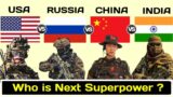 Russia vs USA vs China vs India military power comparison 2023 | US vs Russia | world military power