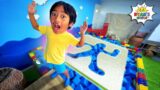 Ryan jumping through impossible shapes challenge!