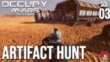 Search for abandoned tablets in derelict bases in Occupy Mars: The Game – ep 03