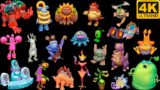 Space Island – All Monster Sounds and Animations (My Singing Monsters: Dawn of Fire) 4k