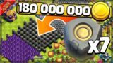 Spending 180 Million Gold on RUSHED WALLS! – Clash of Clans
