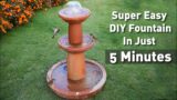 Super Easy DIY Water fountain in just 5 minutes using Terracotta saucers