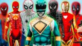 TEAM SPIDER-MAN vs BAD GUY TEAM || The Battle of GREEN RANGER, DEADPOOL, IRON MAN ( Live Action )