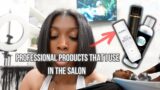 The ACTUAL products that gives you a silk press (salon vlog)