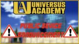 Universus Academy: Public Service Announcement l MHA CCG l League of Villains I UA podcast 312
