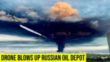 Unknown drone blew up Russia's Black Fleet oil depot in Sevastopol.