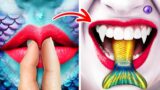 VAMPIRE VS MERMAID VS WEDNESDAY ADDAMS || Extreme Makeover & Transformation By 123 GO! TRENDS