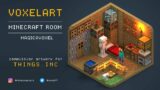 Voxel Art – MineCraft Room – Magicavoxel Timelapse