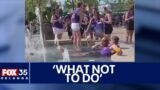 Walt Disney World visitors scolded on social media for lounging in fountain