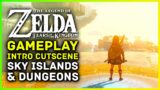 Zelda Tears Of The Kingdom Gameplay, Intro Cutscene, Dungeons, Great Sky Island, Building & Shrines!