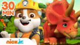 BEST PAW Patrol Dinosaur Rescues! w/ Rubble, Rex, & Skye | 30 Minute Compilation | Rubble & Crew