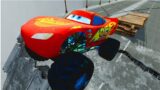 Bridge of Death  VS Cliff Drops  – Big Monster Truck Lightning Mcqueen in BeamNG.drive