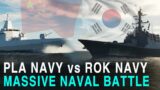 Chinese Navy vs. South Korean Navy / massive naval battle cinematic video (World War III video4)