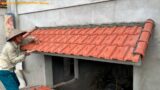 Construction Of Terracotta Tiles On The Roof Of The Window – Building A Beautiful Window Roof