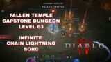 DIABLO 4 – Fallen Temple Capstone Dungeon – Level 63 Infinite Chain Lightning Sorcerer