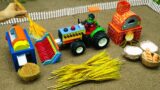 Diy tractor making mini Train Transporting Gasoline for petrol pump 4 | Harvest wheat