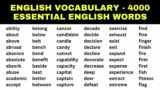 English Vocabulary – 4000 Essential English Words