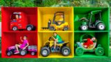 Five Kids Challenge to find Colorful Cars with Baby Alex and other