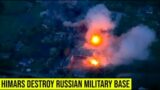 HIMARS destroy Russian military base in Olhynka, Donetsk region.