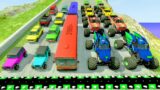 HT Gameplay Crash # 61 | Cars & Monster Trucks vs Massive Speed Bumps vs DOWN OF DEATH Thorny Road