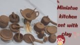 Handmade miniature kitchen set with clay | terracotta clay