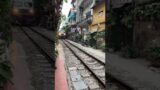Hanoi train street. Walk down the tracks. Not crowded and  we able to get track side seats #vietnam
