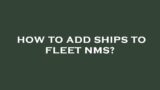 How to add ships to fleet nms?